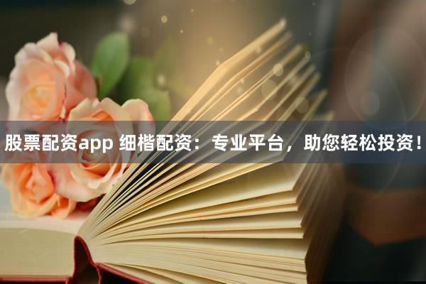 股票配資app 細楷配資：專業(yè)平臺，助您輕松投資！